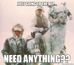 Going to the depaneur